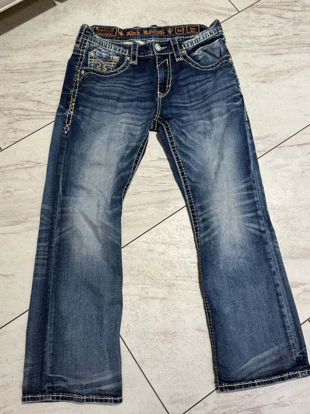 Rock Revival Endre Boot Cut Jeans, Size 34